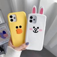 ราคา ของแท้ เคสโทรศัพท์มือถือ ซิลิโคนนิ่ม กันกระแทก ลาย Line Friends 3D Bear Brown & Cony & Sally สําหรั (25233616444)