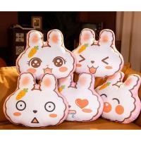 ราคา สินค้าพร้อมส่งในไทย หมอนอิง หมอนพิง หมอนลายกระต่ายสีขาว หมอนกระต่าย หมอนหน้ากระต่าย (21566817860)