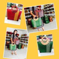 ราคา กระเป๋ากระจูดหูหวายคาดผ้า (1279773402)