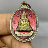 ราคา เหรียญพระพุทธชินราช วัดพระศรีรัตนมหาธาตุ เนื้อกะไหล่ทองลงยาแดง พระประจำวันอังคาร (G 100) (28569349914)