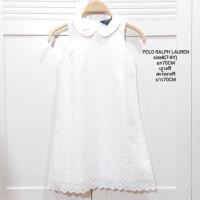 ราคา เดรสเด็ก POLO RALPH LAUREN แท้100% ทรงเอ สีขาวลูกไม้หวานๆ คอบัว ลูกคุณมากๆค่ะมีซับใน ไซส์ 8(7-8Y) (24652345260)