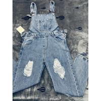 ราคา เอี๊ยมยีนส์ขายาวแต่งขาด มือ1 ป้ายห้อย (7976767558)