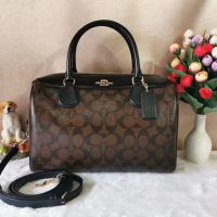 ราคา COACH F31383 LARGE BENNETT SATCHEL IN SIGNATURE CANVASCOLOR: LIGHT GOLD/BROWN/BLACK (9233432853)