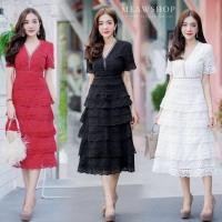 ราคา พร้อมส่ง เดรสยาวผ้าฉลุ เดรสสีขาว เดรสขาว ชุดทำบุญ ชุญงานบุญ ชุดงานบวช ชุดขาว ชุดไปวัด งานป้าย (15346198862)