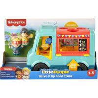 ราคา Fisher-Price Little People Musical Toddler Toy Serve It Up Food Truck Vehicles รถขายอาหาร LP มือสอง (28317174645)