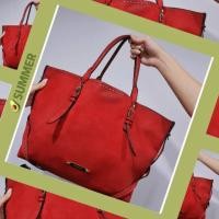 ราคา กระเป๋า burberry แดง หนังกลับ แท้ มือสอง ใหญ่มากจุของได้เยอะ (2538748558)