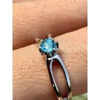 ราคา แหวนเงินแท้925ประดับพลอยคัดเกรดพิเศษ Sky Blue Topaz 0.34 กะรัต (24378477583)