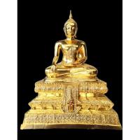 ราคา หายาก หลวงพ่อวัดไร่ขิง สธ. ปี2523 สมเด็จพระเทพฯ เสด็จทรงเททอง ตัก 9 นิ้ว โลหะ ปิดทองคำแท้ (22657624597)