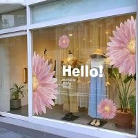 ราคา อิน ร้านเสริมสวยร้านขายเสื้อผ้าประตูกระจกบานเลื่อนป้องกันการชนกันสติกเกอร์เดซี่ร้านดอกไม้ตกแต่งหน้าต่างสติกเกอร์กระจก (29104174578)