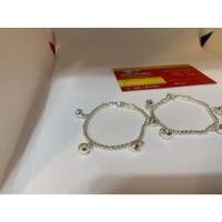 ราคา สร้อยข้อมือเงินแท้เด็ก ลายผ่าหวาย 1 คู่ มี 2 ชิ้น มีทุกไซส์ ขนาด 2 สลึง สินค้ารับประกัน 6 ปี✅ (18139123688)