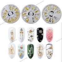 ราคา อะไหล่ติดเล็บ โลหะแต่งเล็บ หมุดติดเล็บ สีเงิน,ทอง มีหลายแบบให้เลือก (12856943433)