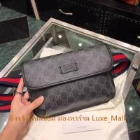 ราคา ยิงจริงใหม่เอี่ยม GUCCI Supreme ผ้าใบกระเป๋าคาดเอว 598113 กระเป๋าคาดเอวของผู้ชาย กระเป๋าสะพายข้าง ก (28821658172)