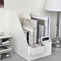 ราคา Muji สไตล์ Bookend ชั้นวางแฟ้ม Simple Desktop Storage Box Storage Rack ins Niche สํานักงานนักเรียนหอพักโต๊ะมือถือชั้นวางหนังสือ Bookend Rack กล่องแฟ้มเครื่องเขียนคอลัมน์ (29021329015)