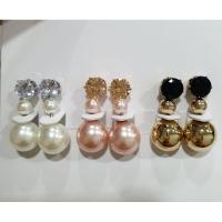 ราคา ต่างหูมุกแฟชั่นแบบจุ๊บเสียบด้านหลังและแยกต่างหูแป้นเพชร งานสวยหรู (25039303764)