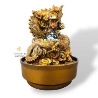 ราคา มังกรทองน้ำล้นลูกแก้วหมุน(สินค้าพร้อมส่ง)888 (25712519773)