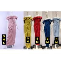 ราคา SO-JUชุดออกงานผ้าทริ้งตัวปาดไหล่แต่งขนฟูฟ่อง รอบไหล่ Designเก๋กุ๋ดใส่แล้วเก็บหุ่นแลดูเพรียวมากผ้าแบบนี้เวลาใส่เข้าตัว (28221667945)