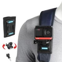 ราคา กระเป๋าเป้สะพายหลังคลิป 360 องศาโรตารีสําหรับ GoPro Hero 9 8 7 6 5 Balck Insta360 One R Xiaomi Yi 4K Sjcam Eken เข็มขัดไหล่สําหรับ Go Pro (26211250973)