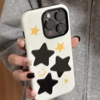 ราคา เคสโทรศัพท์ทูอินวันสองชั้นแข็งสีดำสีเหลืองรูปดาวหน้ายิ้มเหมาะสำหรับ iPhone 11PROMAX 15 PROMAX 14 16 Pro 16PROMAX XR 12PROMAX 14Pro XS 11 13 PROMAX 8PLUS 15 Pro (27220387057)