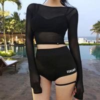 ราคา CM ชุดว่ายน้ำ บิกินี่+เสื้อแขนยาวซีทรู USRONNIE สวยเก๋ เกรดพรีเมียม รุ่น Q853 (7016165456)