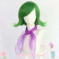 ราคา ไลท์ฮาร์ท สีเขียวเครื่องแต่งกายวิกผม,สีเขียวหยักคอสเพลย์วิกผมกับผ้าพันคอสั้นแต่งตัววิกผมสําหรับผู้ห (28112824574)