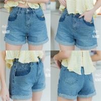 ราคา N8397# กางเกงยีนส์ขาสั้นเอวสูง My Style (22339681804)