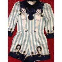 ราคา จั้มสูทสีเขียวมิ้นลายตรง งานป้าย (3645960840)