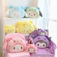 ราคา Kuromi Sanrio ผ้าห่ม 1 ม. * 1.5 ม. และเบาะ (50 * 35 ซม.) สําหรับเดินทาง ตั้งแคมป์ บ้าน และสํานักงาน (22589667009)