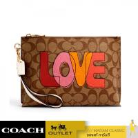 Coach C2890 Rowan Pouch In Signature Canvas with Love Print กระเป๋าคล้องมือ