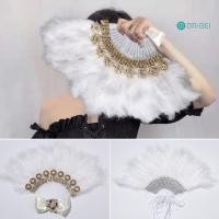 ราคา Dr.bei พัดมือเจ้าสาว ประดับไข่มุกเทียม แต่งลูกไม้ ขนนก สําหรับถ่ายภาพเจ้าสาว (22911989314)