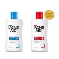 ราคา Flash sale Acne aid cleanser 100, 500, 900 ml แอคเน่เอด สิว แพ้ง่าย acneaid acne-aid vx สีฟ้า สีแดง 100 500 900 ml (7382658693)