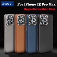 ราคา สําหรับ iPhone 15 Pro Max X-Level คุณภาพสูง หนังเรียบ เป็นมิตรกับผิวหนัง เคสโทรศัพท์ (23663550345)