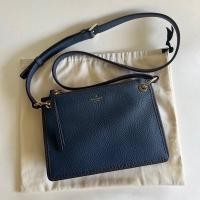 ราคา กระเป๋า kate spade ของแท้ส่งต่อรุ่น Dunne Lane Caro crossbody สีกรม Steel Blue กระเป๋าหนังแท้ กระเป๋าสะพายข้าง (25362344018)