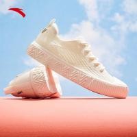 ราคา ANTA ถักผู้หญิงรองเท้าผ้าใบรองเท้าสเก็ตบอร์ดระบายอากาศ 1224B8014 Official Store (25379746564)