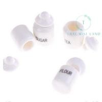 ราคา โหลใส่เครื่องปรุงเซรามิคจิ๋ว 4 ชิ้น #ของจิ๋ว #Dollhouse (6018043085)