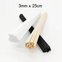 ราคา ก้านไฟเบอร์ดูดน้ำหอม 3mm ยาว 25cm 10/50 ก้าน สีดำ ขาว ครีม (29920203081)