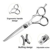 ราคา กรรไกรตัดผม กรรไกรซอยผม อย่างดี สับผม ตัดผม สแตนเลส ขนาด 6นิ้ว สีเงิน สบายมือ จับง่าย ตัดสบาย ราคา/ชิ้น (28620236405)