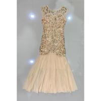 ราคา ชุดเดรสสีเหลืองทองปักวิ้งๆใส่ไปงานราตรีงานแต่งงานสวยๆ (25605724443)