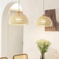 ราคา โคมไฟเพดานไม้ไผ่แบบชนบทห้องรับประทานอาหาร/ห้องครัว/คาเฟ่โคมระย้าหวายโคมไฟเพดาน (29852438991)