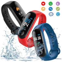 ราคา นาฬิกาออกกำลังกาย M3 Smart Watch สายรัดข้อมืออัจฉริยะ จอLEDสี (7041835054)
