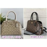 ราคา Coach แท้ ✔️ กระเป๋าถือ ผู้หญิง | Coach Mini Lillie Carryall in Signature Canvas (7656765181)