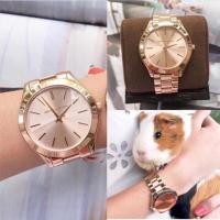 ราคา Michael Kors Runway Rose Dial Rose Gold-tone Ladies Watch MK3197 (2121723405)