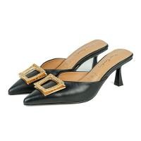 ราคา Pierre Cardin ส่งต่อ 37 ใหม่เอี่ยม รองเท้าผู้หญิงสีดำ รองเท้าส้นสูงไปงาน นุ่มสบาย ผลิตจากหนังแท้ สีดำ รุ่น 52AD144 (25066478199)