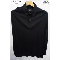 ราคา LANVIN PARIS แท้ เสื้อยืดโปโลแขนยาวสีดำ (3831889740)