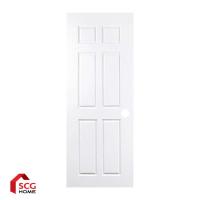 ราคา SCG HOME ประตู UPVC ลูกฟัก รุ่น HC-03 สีขาว 80x200 เจาะลูกบิด (19940990103)