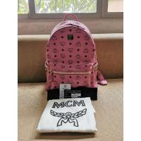 ราคา New MCM STARK Pink Visetos Logo Studded Medium Stark Backpack Bag Weekender  (5654019072)