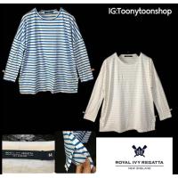 ราคา ส่งฟรี เสื้อแขนยาว ครีม Royal ivy regatta size #rip แท้100% (376500562)