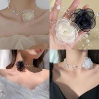 ราคา พร้อมส่ง โชคเกอร์สร้อยคอสุดหรู โชคเกอร์ดอกไม้ประดับไข่มุก สาวเวียดนาม (25334725900)