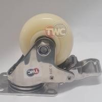 ราคา ล้อไนล่อนรูลูกปืนขาสแตนเลส 3 นิ้ว แป้นเบรก (19711914014)