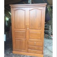 ราคา ตู้เสื้อผ้าไม้สักบานปีกนก (6401632325)