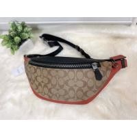 ราคา WARREN BELT BAG IN COLORBLOCK SIGNATURE CANVAS (COACH C8386) คาดอกชาย สีส้ม (26570856201)
